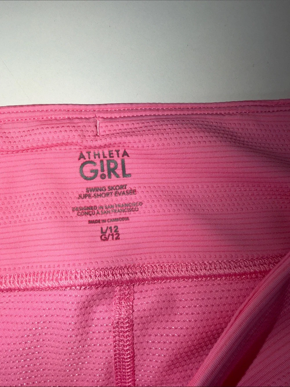 Athleta Girl Pink Layered Skort